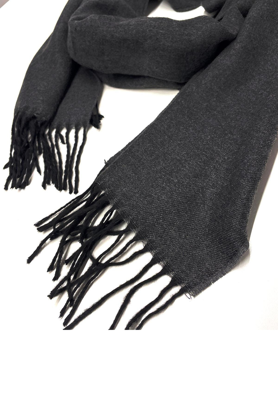 Gri Çift Taraflı Düz Erkek Kaşkol K318