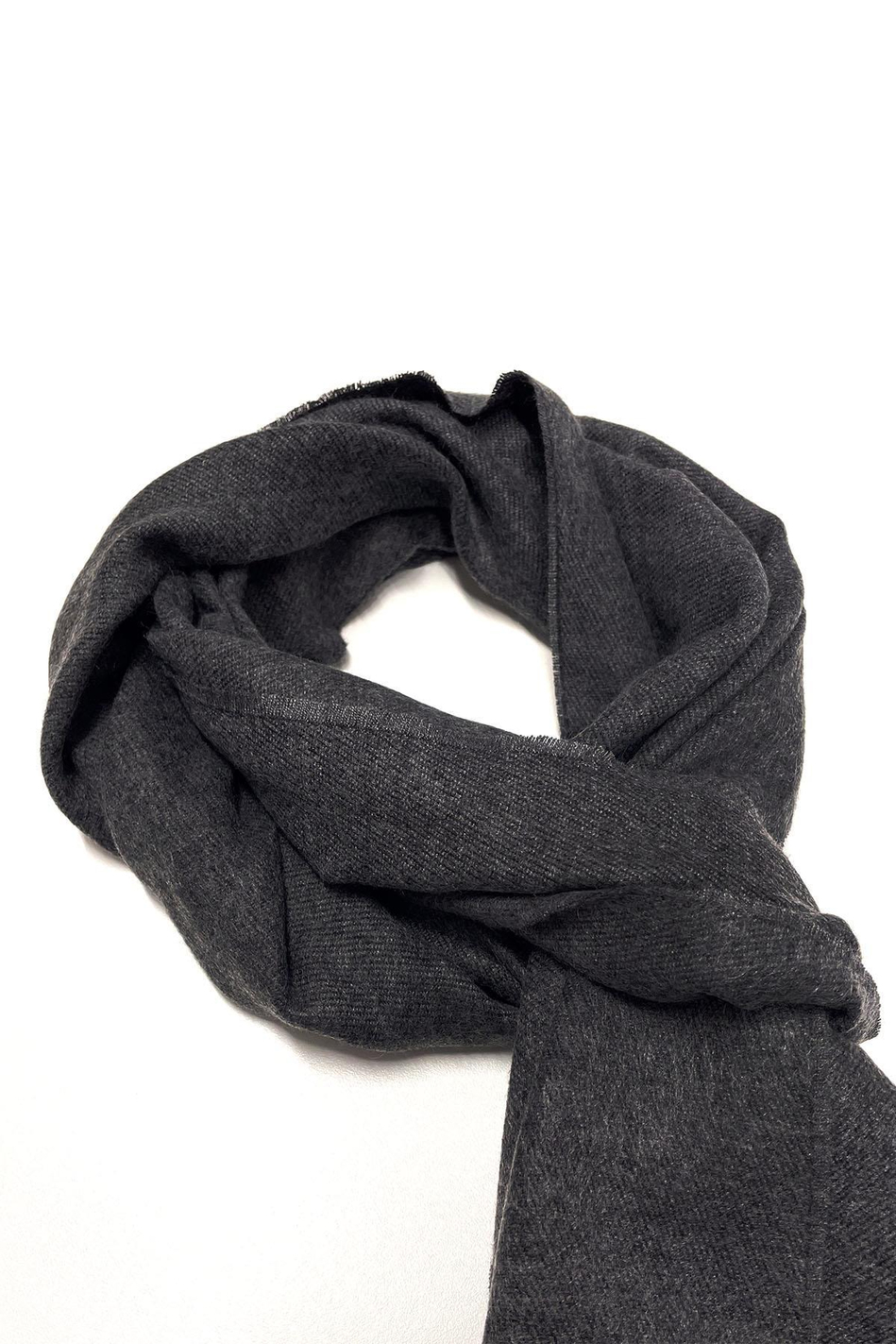 Gri Çift Taraflı Düz Erkek Kaşkol K318