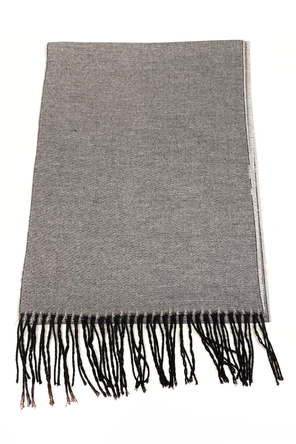 Gri Düz Çift Taraflı Erkek Kaşkol K405