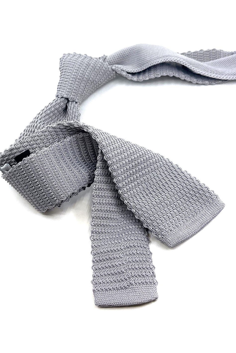 Gri Düz Örgü Kravat ÖR8327