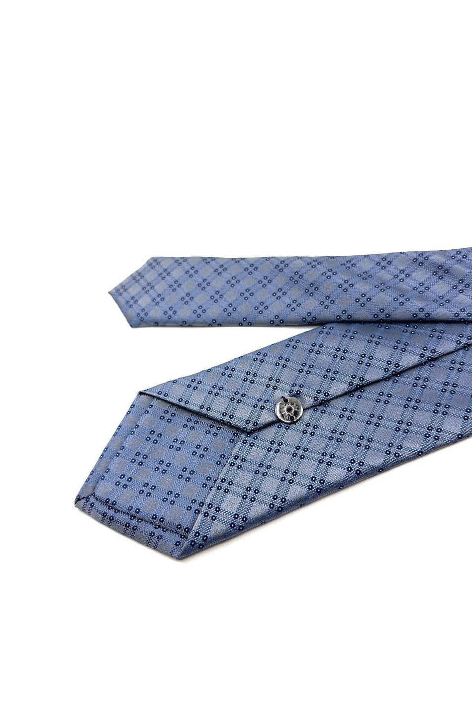 Gri Kare Desen Mendilli Klasik Kravat KK11387
