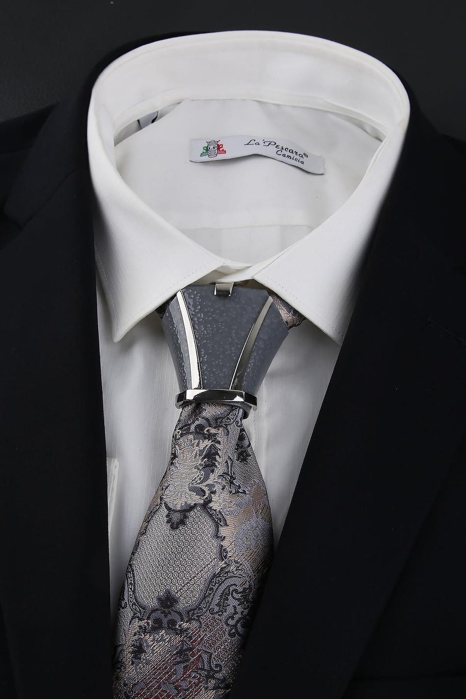 Gri Kravat Düğüm Aksesuarı TKC05