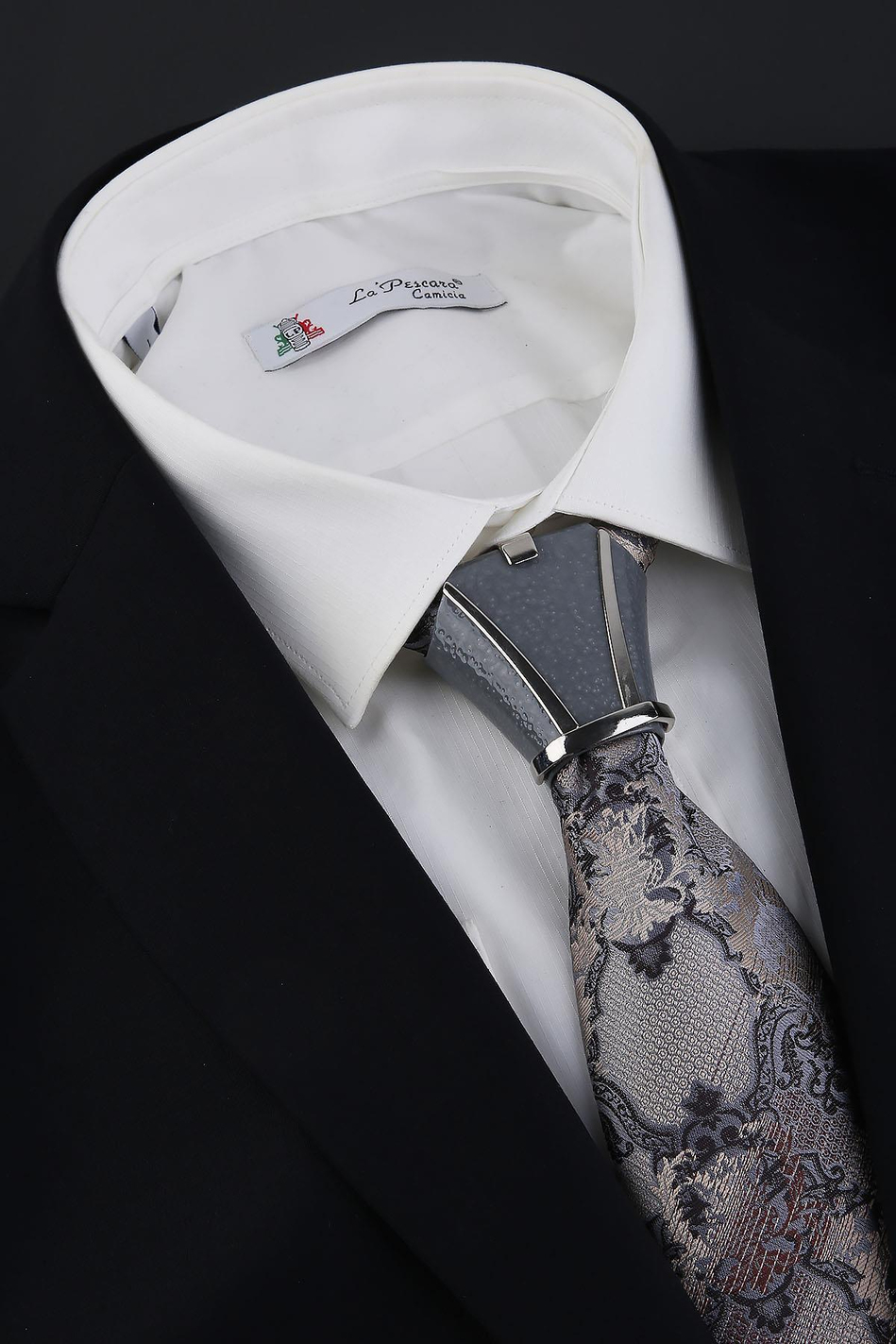 Gri Kravat Düğüm Aksesuarı TKC05