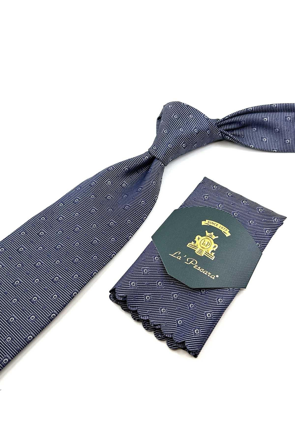 Gri Küçük Desen Mendilli Klasik Kravat KK12516