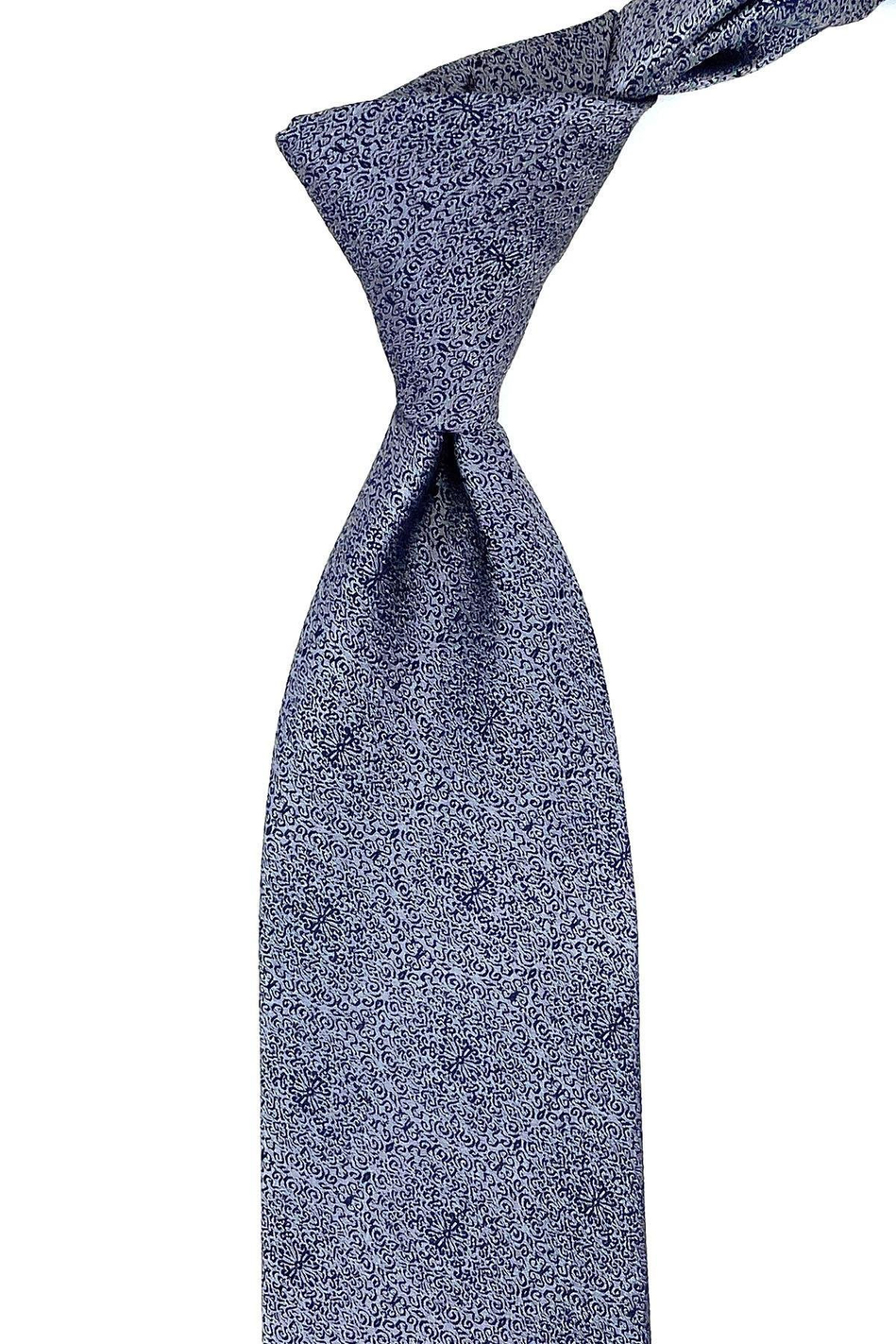 Gri Kum Desen Mendilli Klasik Kravat KK10996