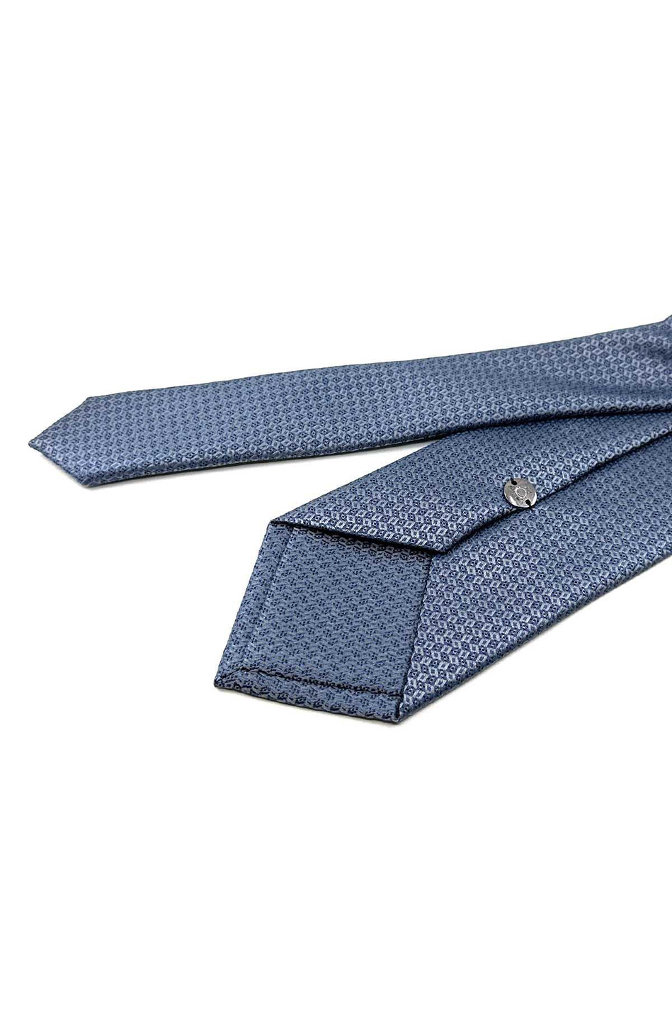 Gri - Mavi Nokta Desen Mendilli Klasik Kravat KK12705