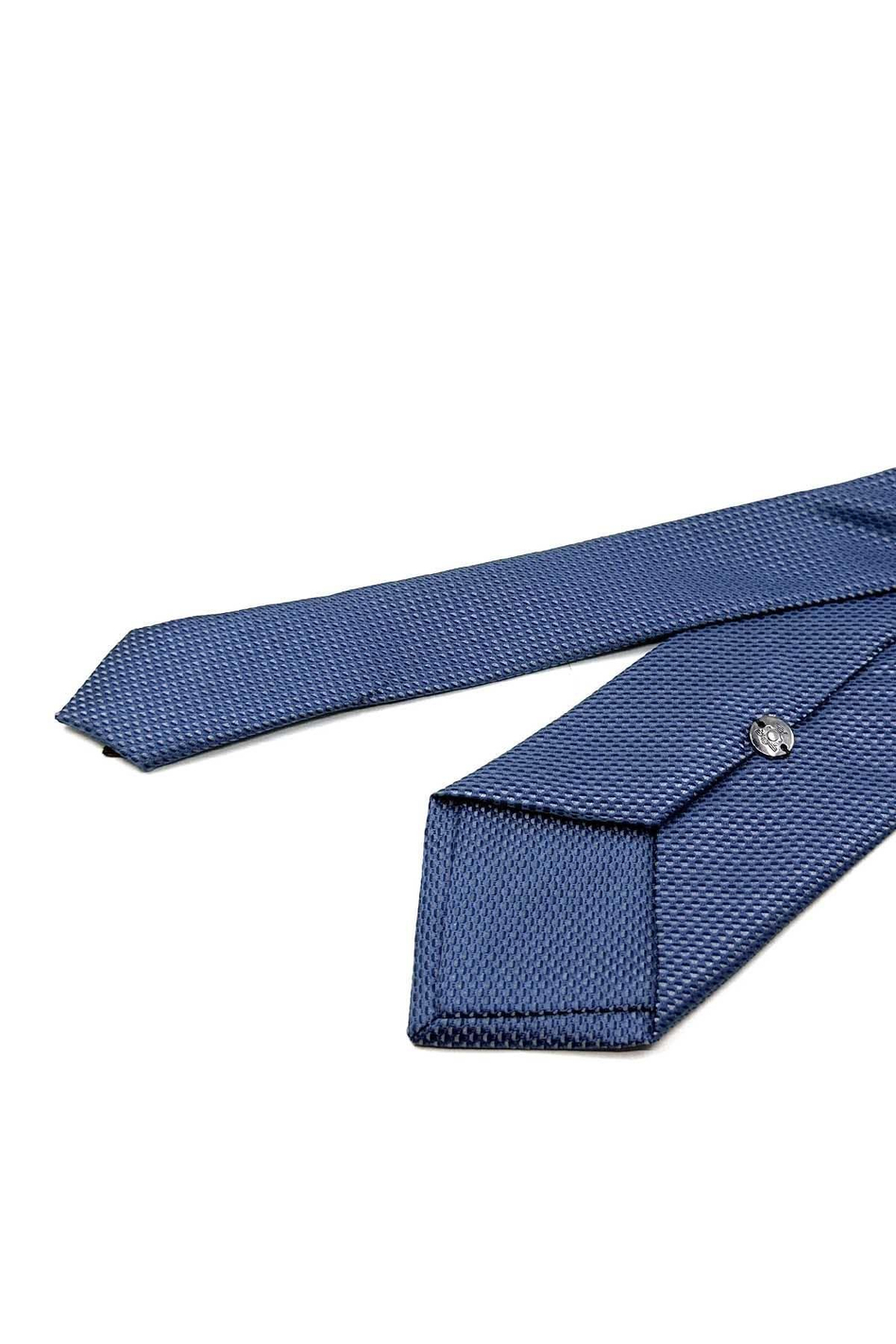 Gri - Mavi Nokta Desen Mendilli Klasik Kravat KK12540