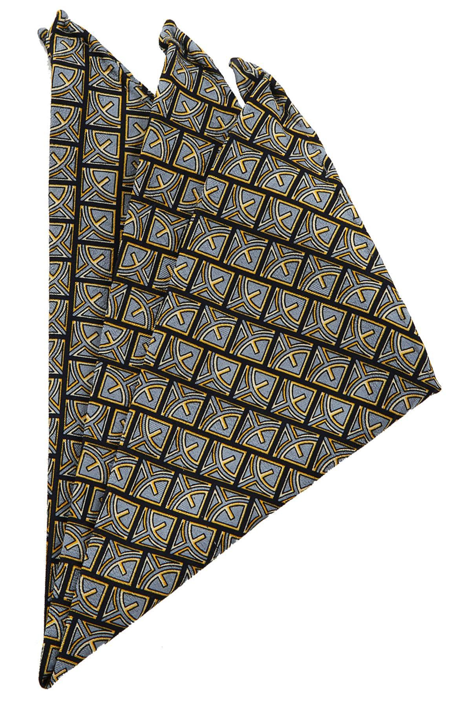 Gri Motif Baskılı İpek Mendil SPS176