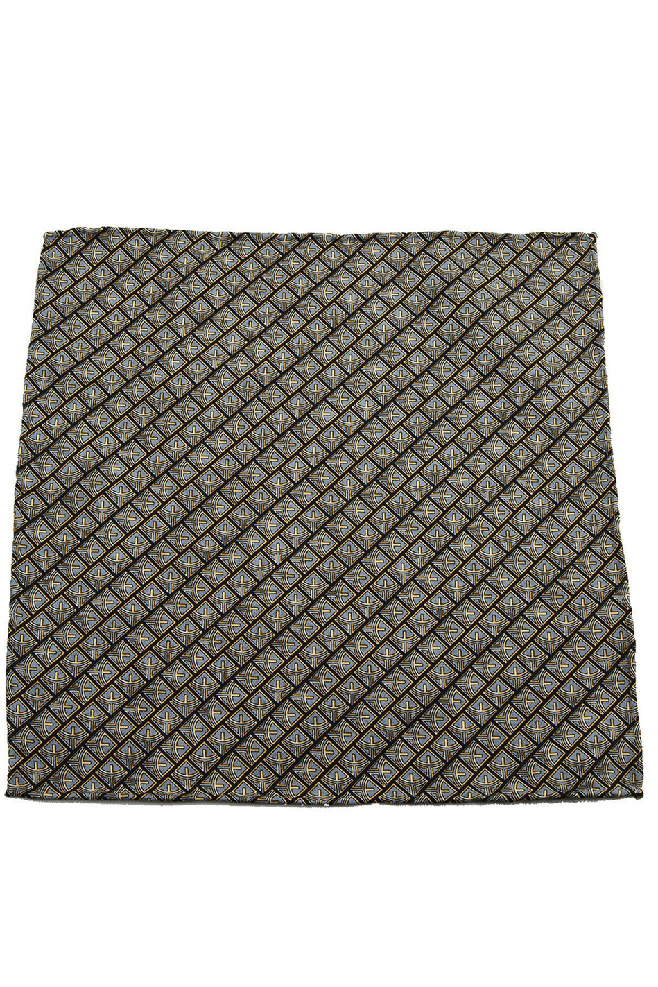 Gri Motif Baskılı İpek Mendil SPS176
