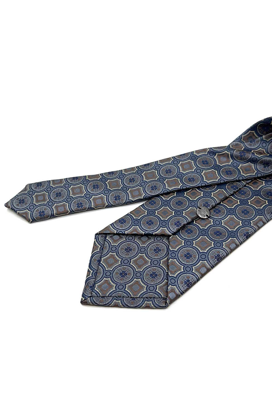 Gri Motif Desen Mendilli Klasik Kravat KK12957