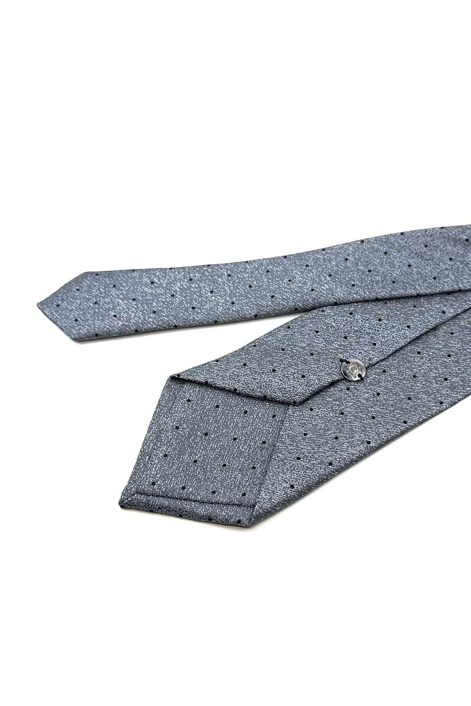 Gri Puantiye Desen Mendilli Klasik Kravat KK12326