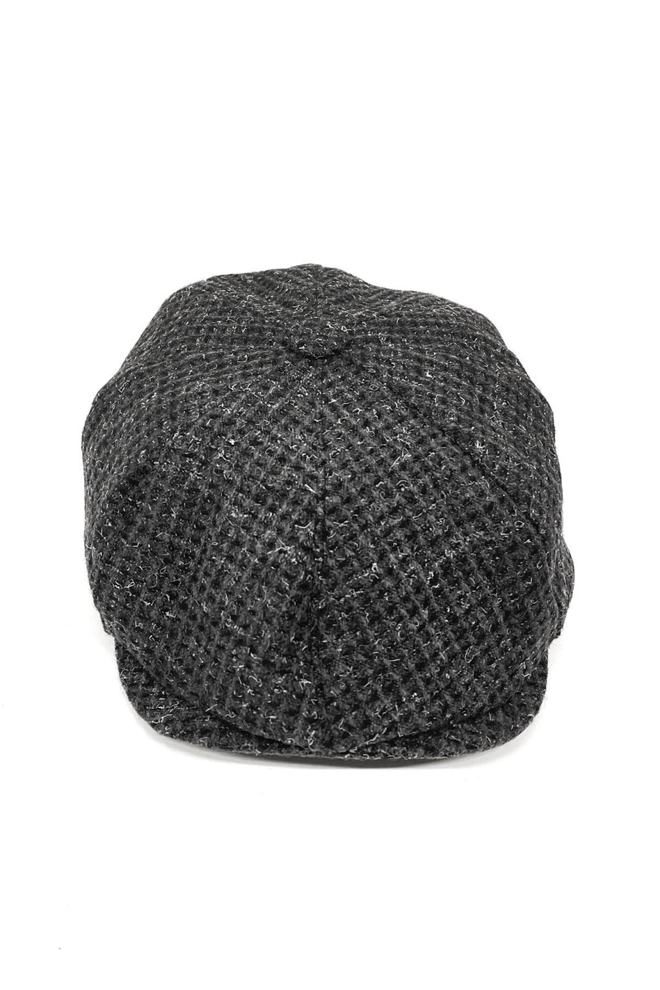 Gri - Siyah Yün Erkek Kasket Şapka KST53
