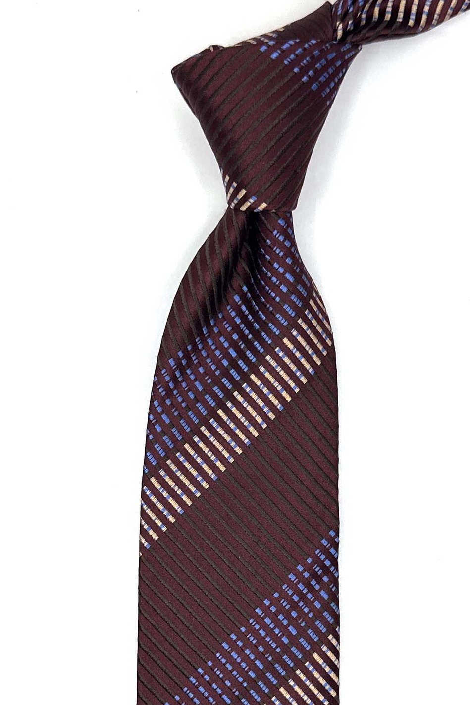 Griggio Style Bordo İtalyan İpek Kravat İK2154