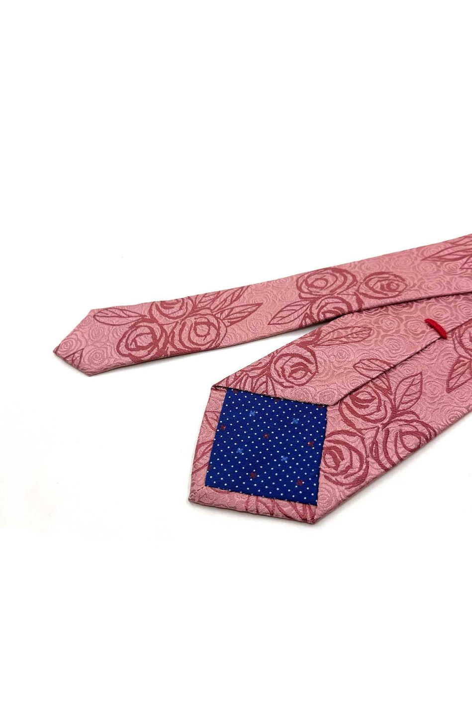 Gül Kurusu Motif İpek Kravat İK2378