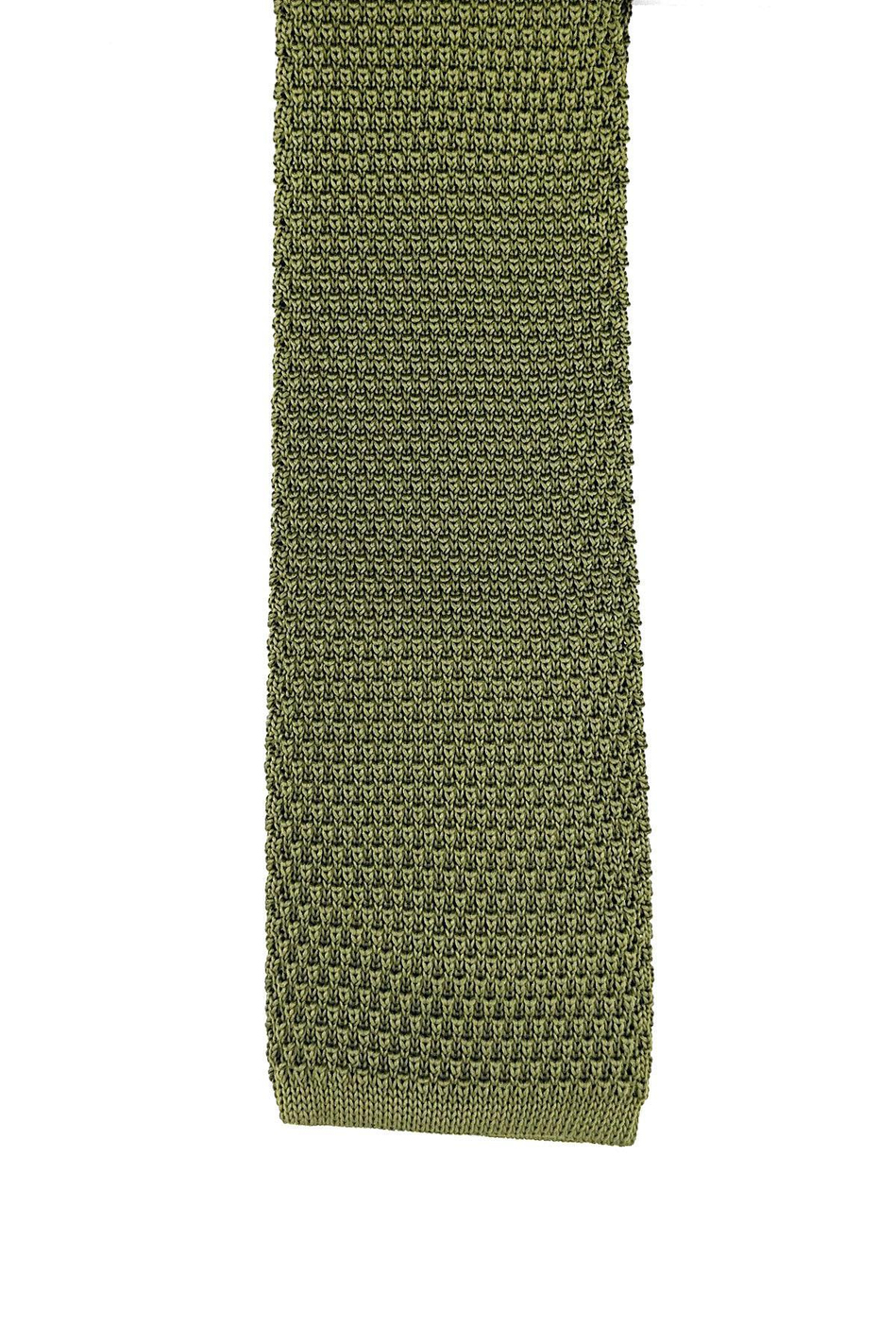 Haki Yeşili Düz Örgü Kravat ÖR8334