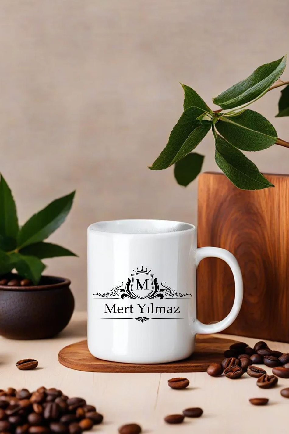 İsme Özel Motifli Ad Soyad Yazılı Kupa Bardak KSL31