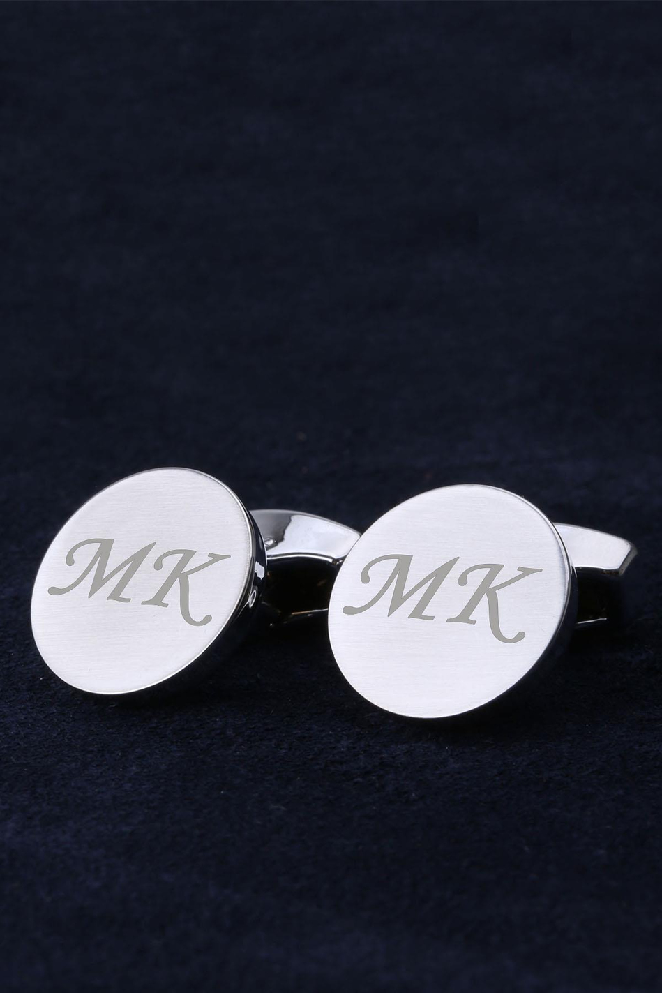 İsme Özel Sevgiliye Hediye Baş Harf Gümüş Renk Kol Düğmesi