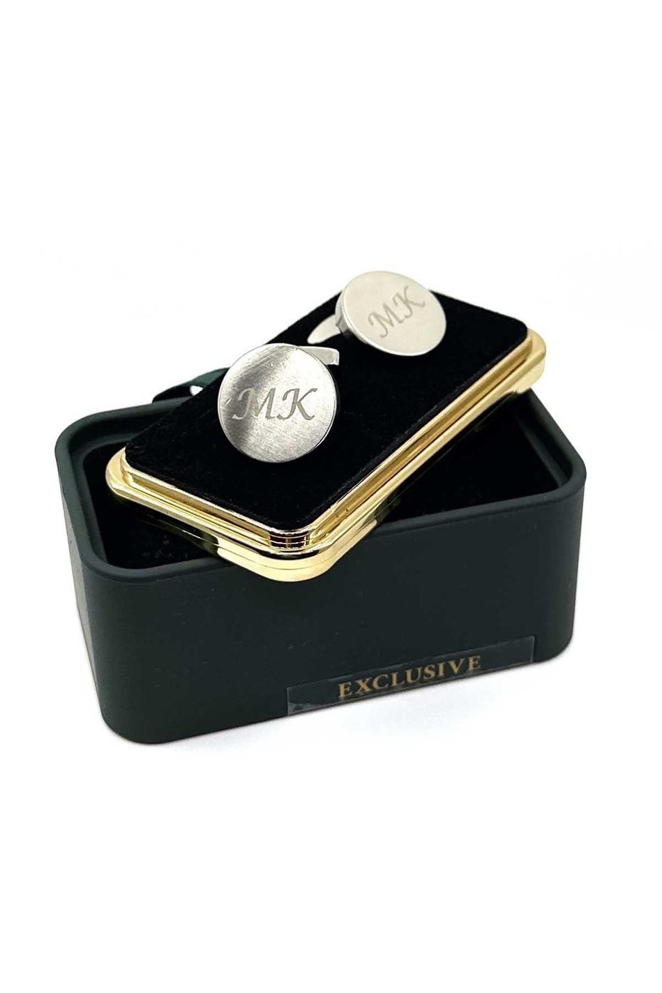 İsme Özel Sevgiliye Hediye Baş Harf Gümüş Renk Kol Düğmesi