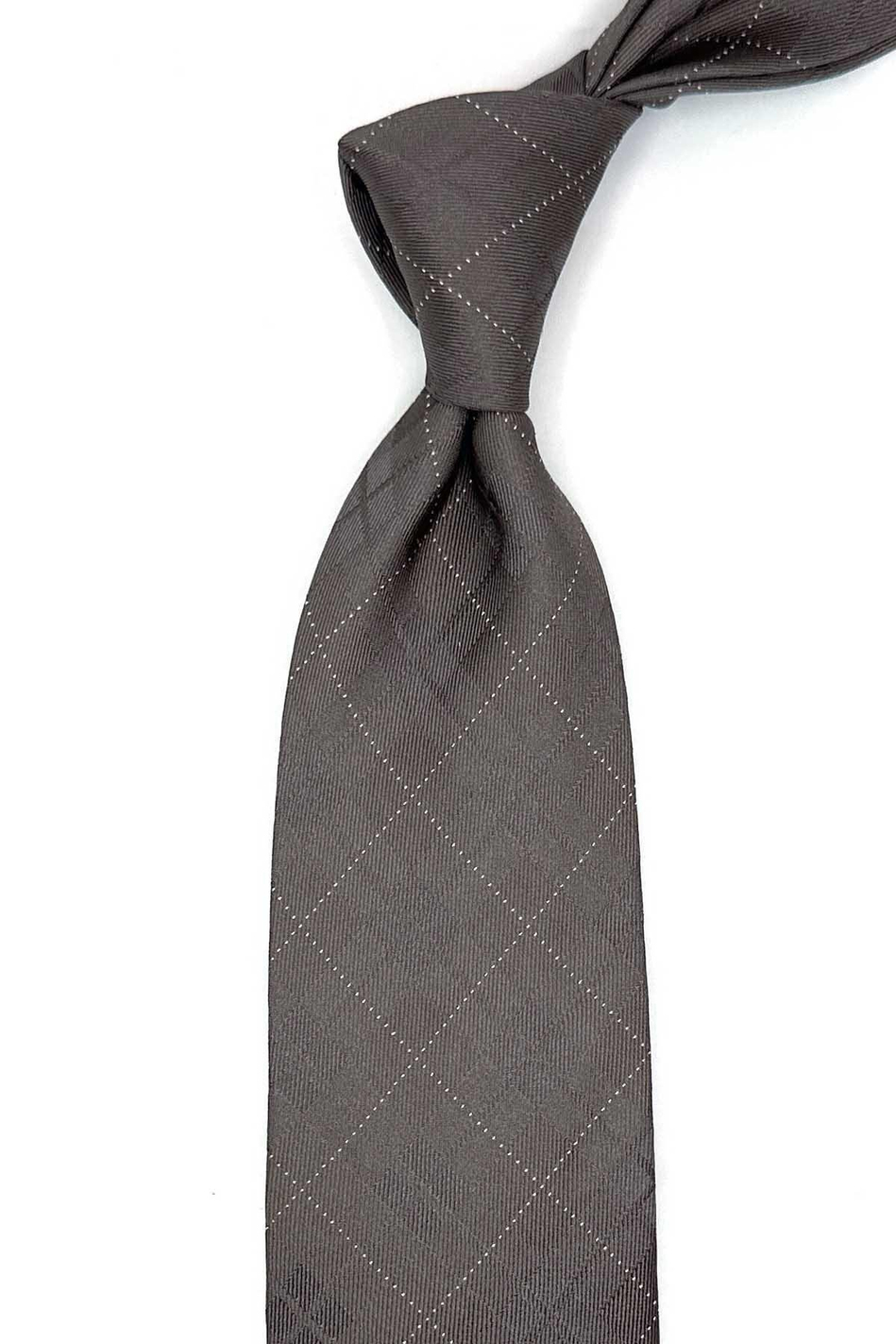 Isorella Style Vizon Kare Desen İtalyan İpek Kravat İK1907