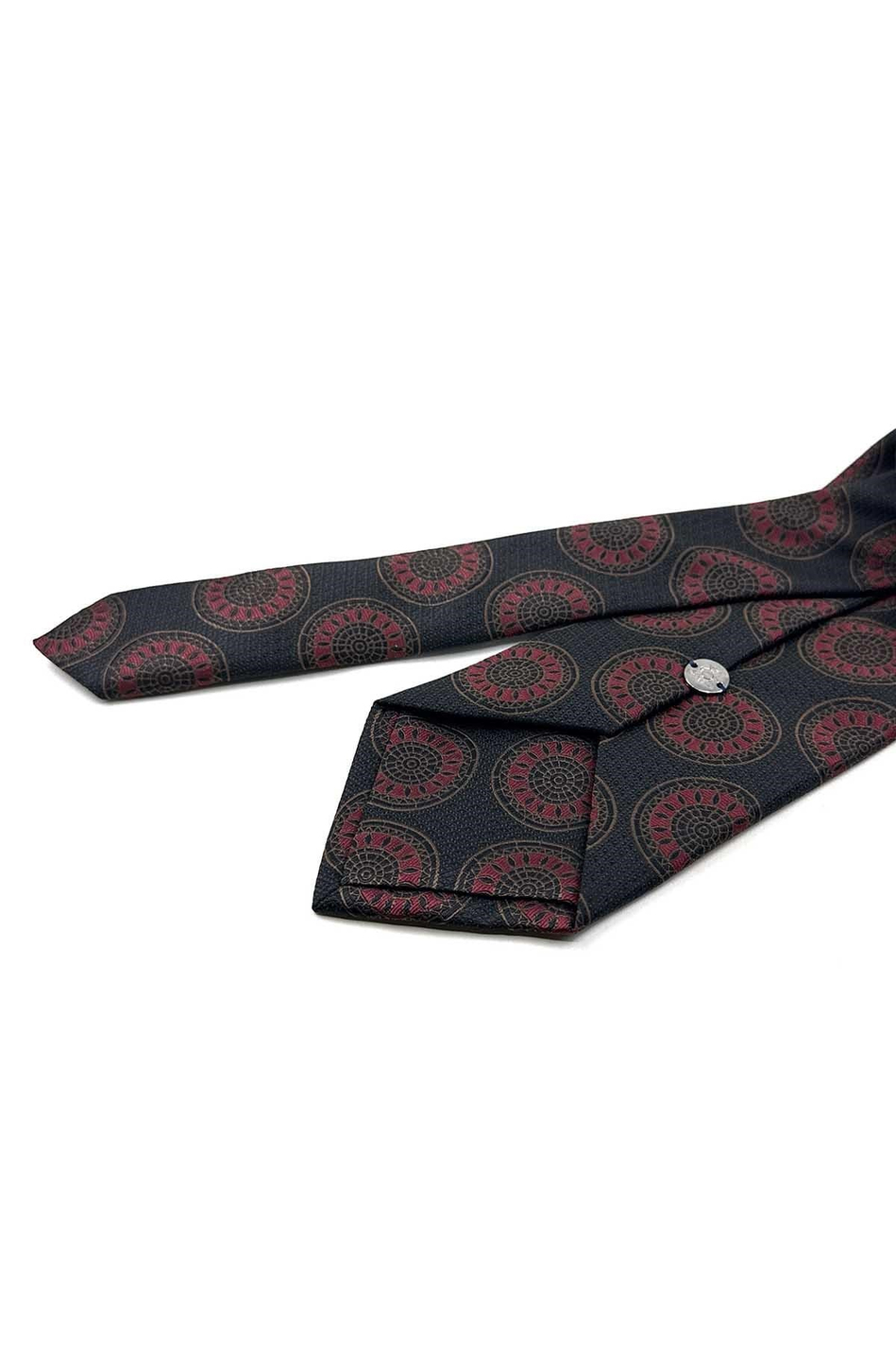 Kahve Bordo Motif Desen Mendilli Klasik Kravat KK13971