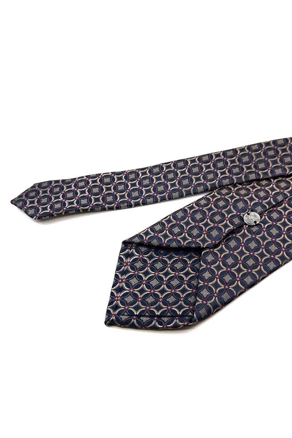 Kahve - Siyah Motif Desen Mendilli Klasik Kravat KK12391