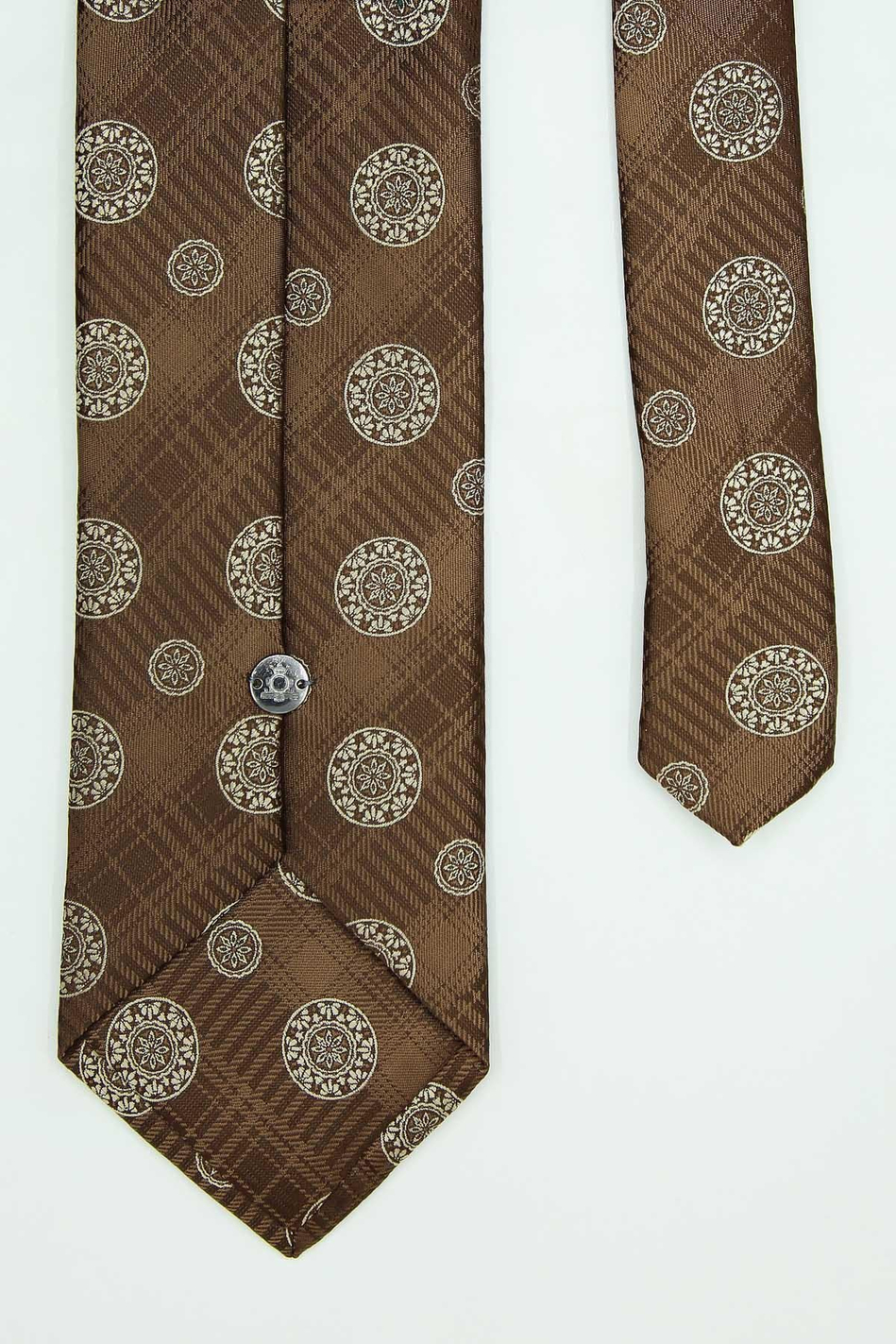 Kahverengi - Bej Motif Kravat