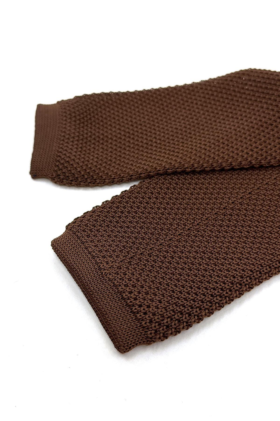 Kahverengi Düz Örgü Kravat ÖR8336