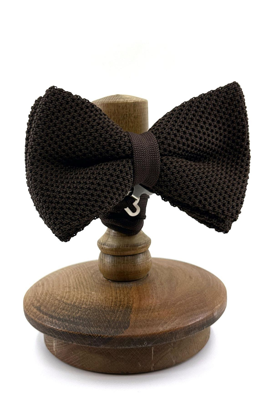 Kahverengi Düz Örgü Papyon ÖR149