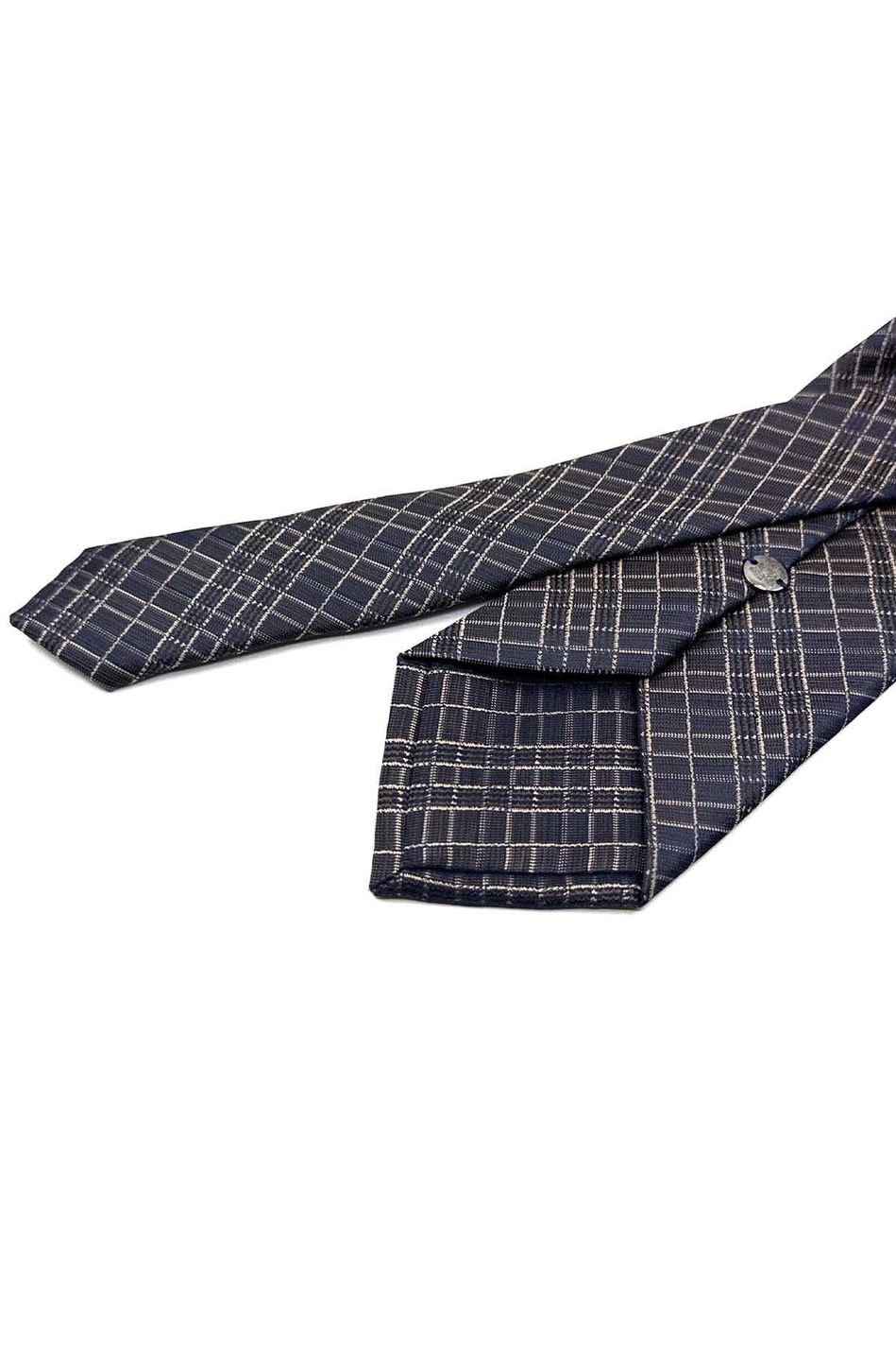 Kahverengi Kare Desen Mendilli Klasik Kravat KK12591