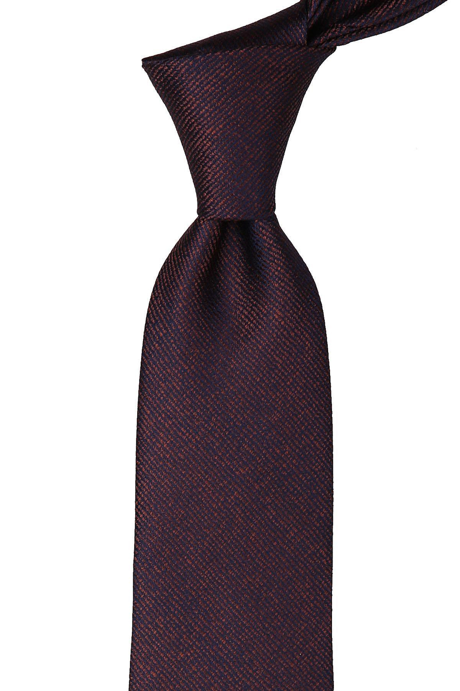 Kahverengi Kum Desen Mendilli Klasik Kravat KK9783