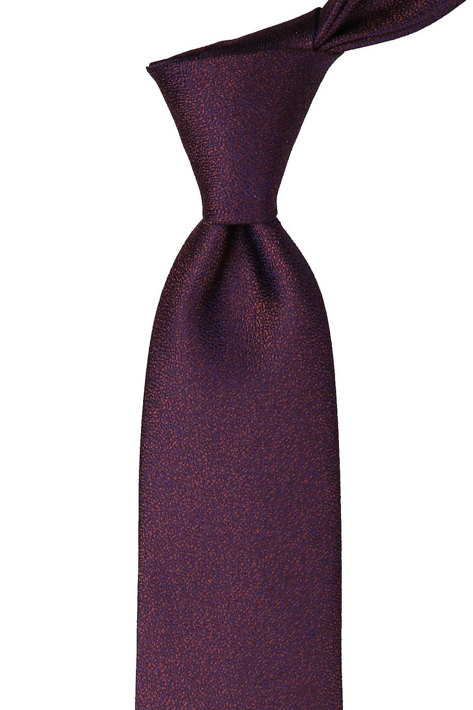 Kahverengi Kum Desen Mendilli Klasik Kravat KK9746