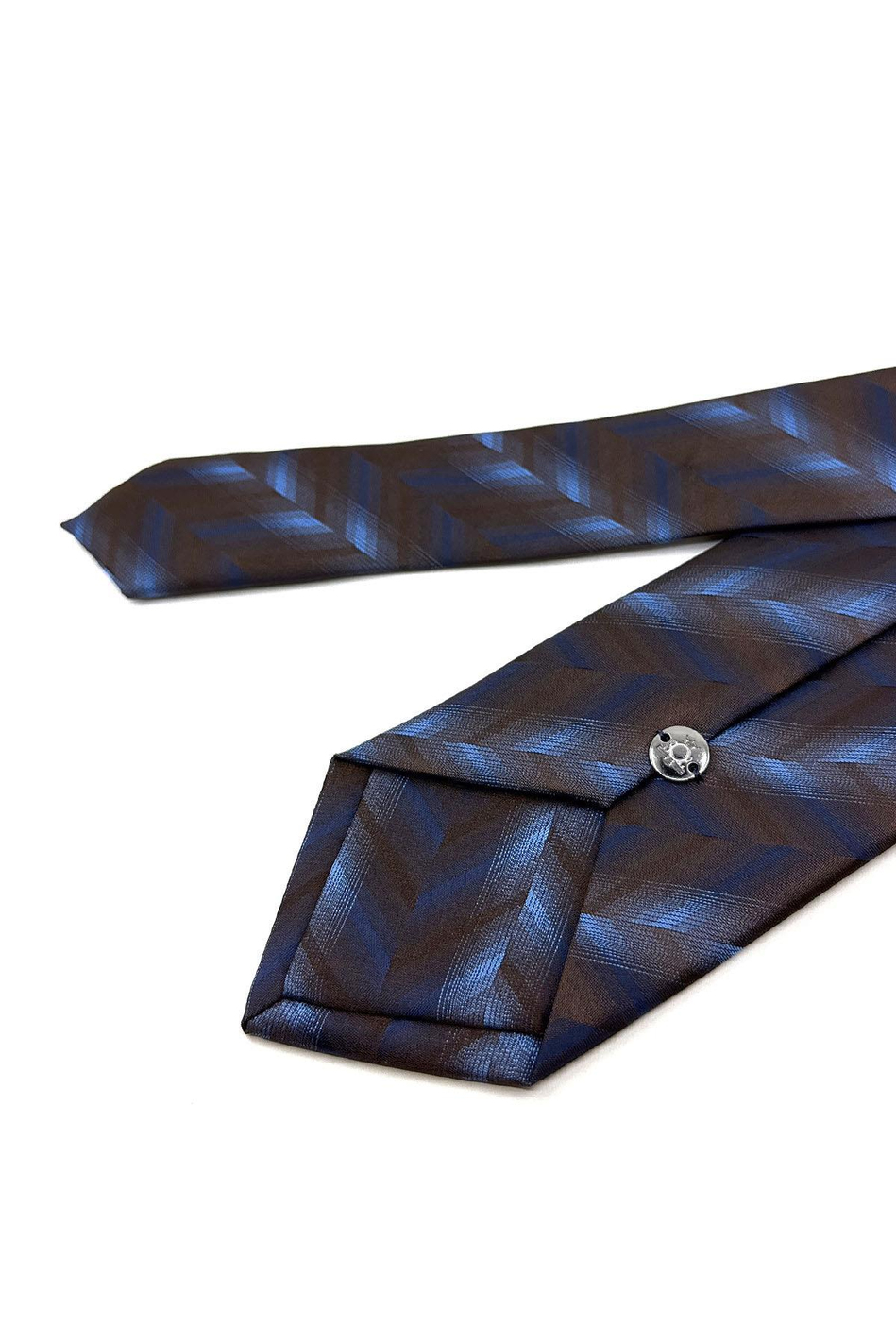 Kahverengi Motif Desen Mendilli Klasik Kravat KK11323