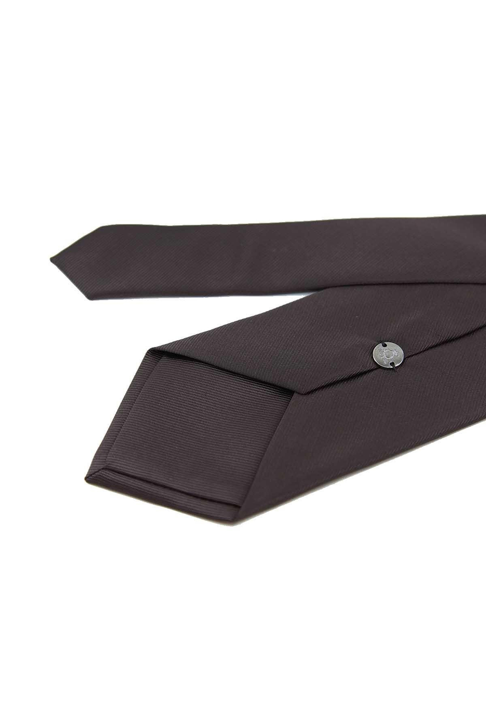 Kahverengi Reps Dokulu Düz Mendilli Klasik Kravat KK13177