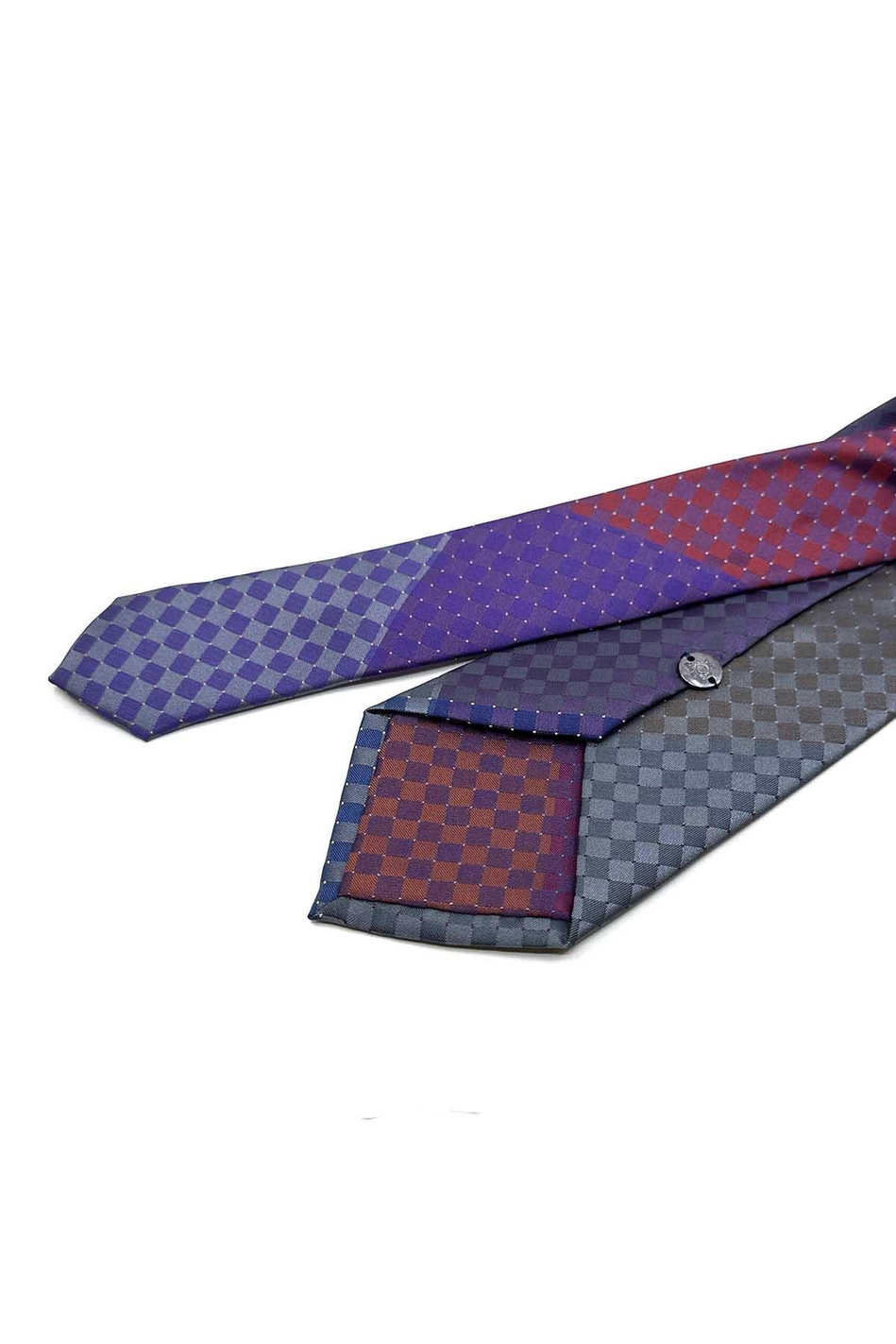 Kare Desen Çok Renkli Patchwork Klasik Kravat KK13407