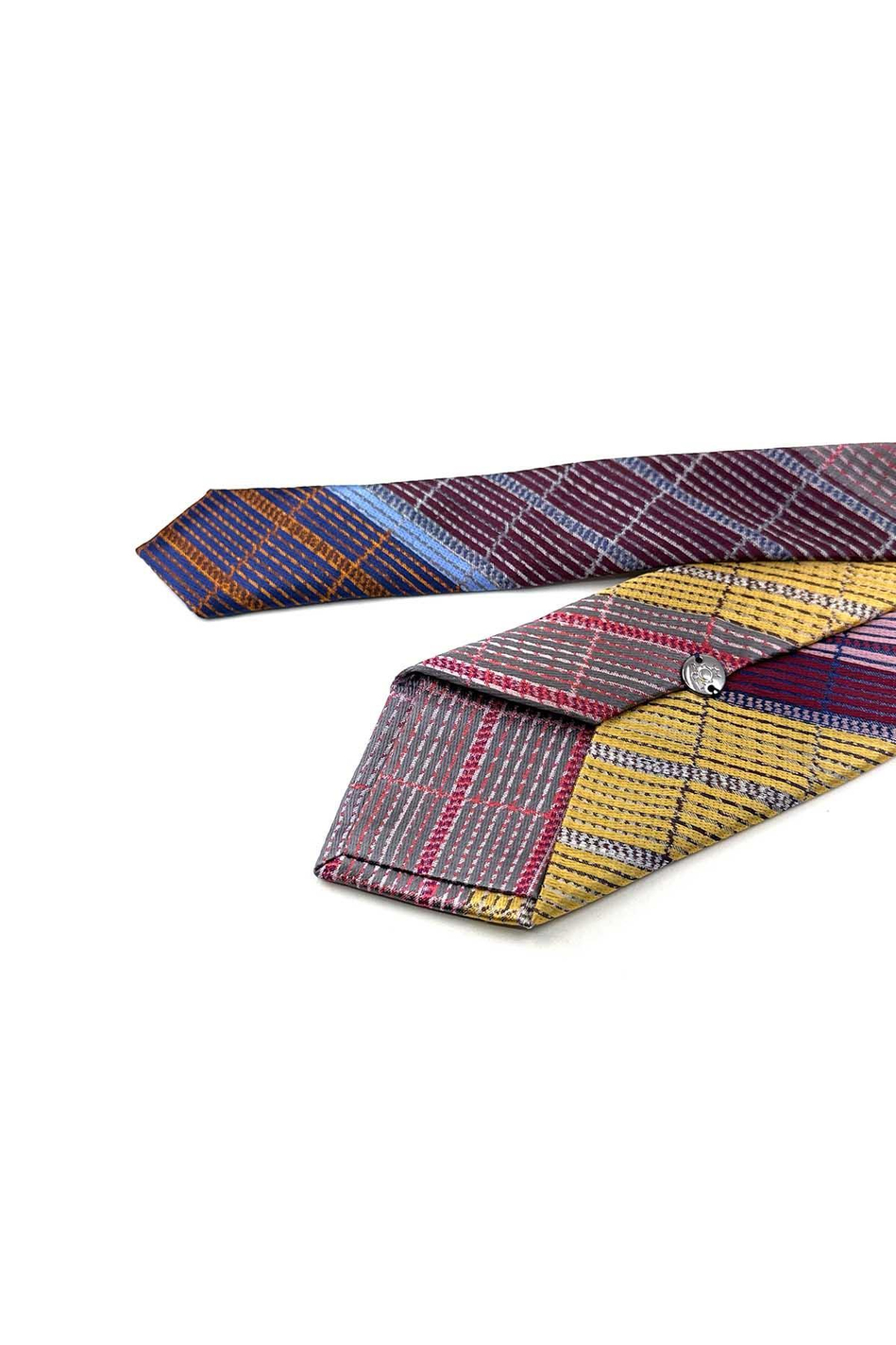 Kare Desen Çok Renkli Patchwork Kravat KK13264