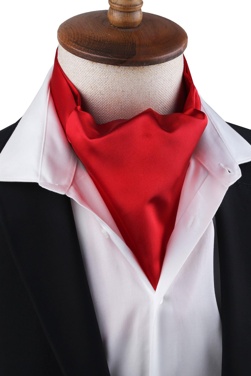 Kırmızı Düz Ascot Fular K573