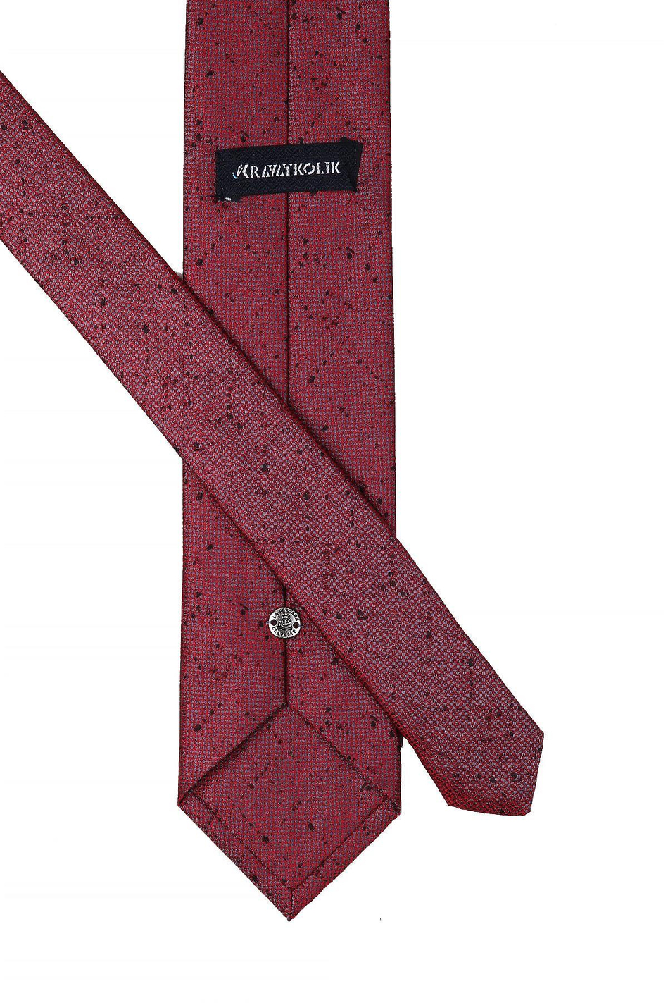 Kırmızı Kum Desen Mendilli Klasik Kravat KK10490