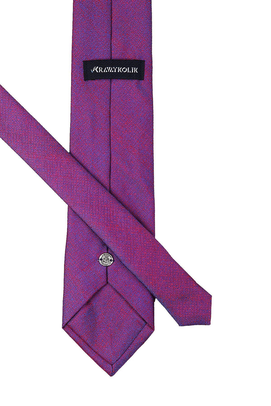 Kırmızı - Mavi Kum Desen Mendilli Klasik Kravat KK9849