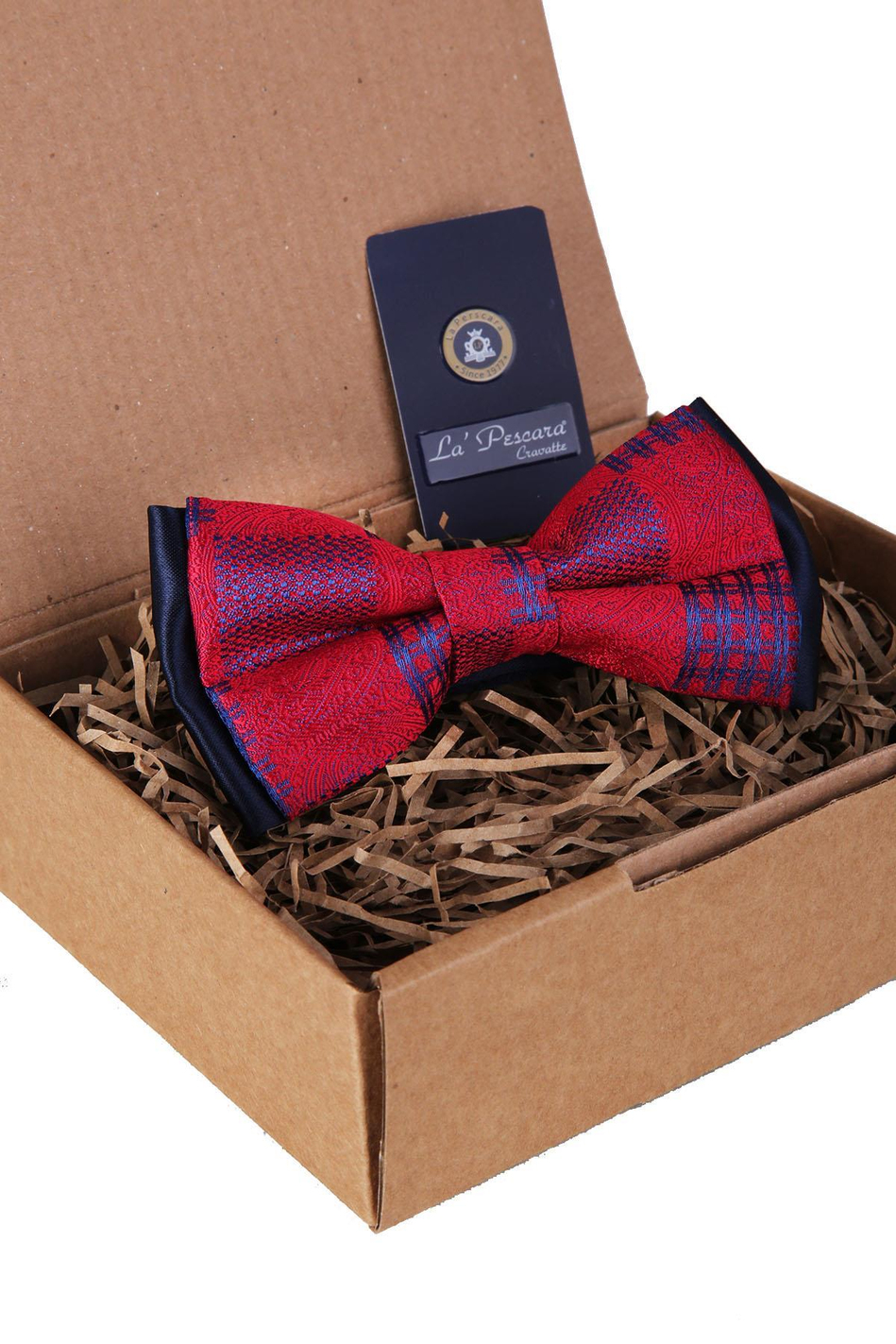 Kırmızı Motif Desen Papyon P1037