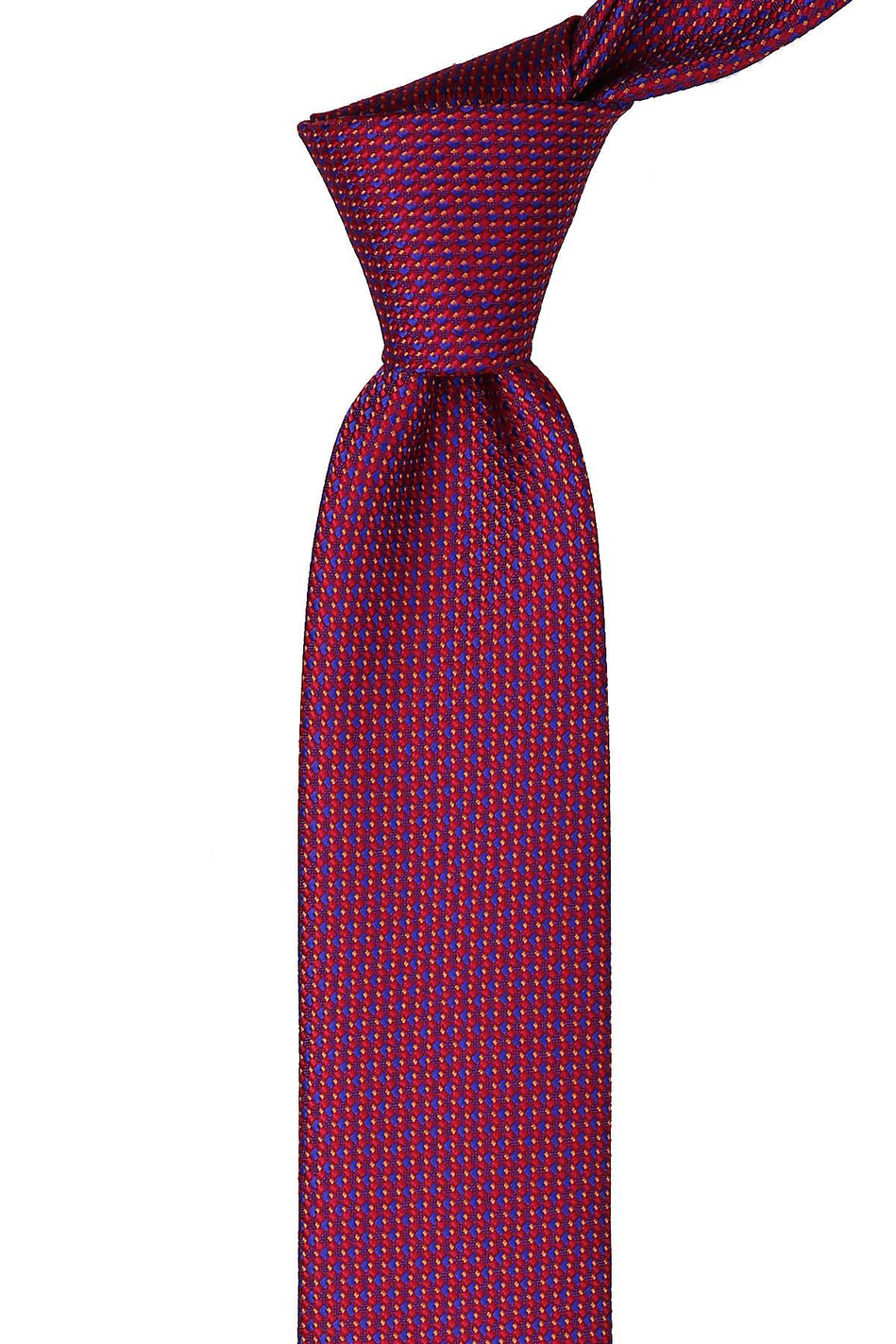 Kırmızı Nokta Desen Slim Kravat SK7333