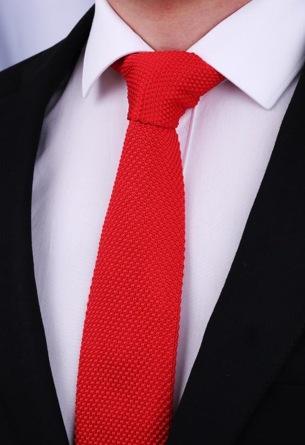 Kırmızı Örgü Kravat 8007