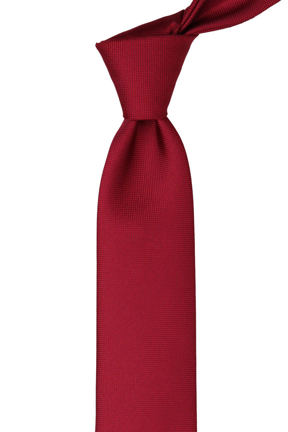 Koyu Kırmızı Nokta Desen Slim Kravat SK7588