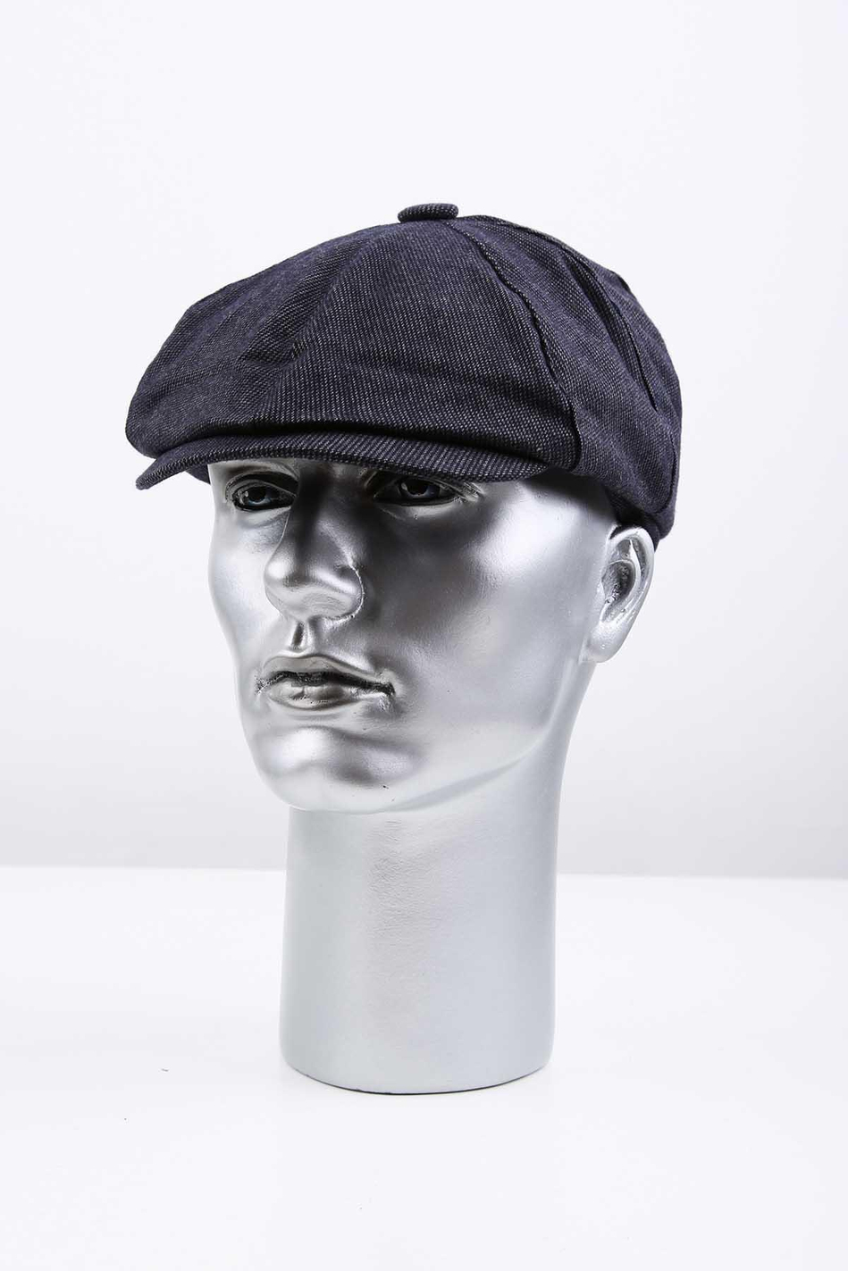 Koyu Lacivert Yün Erkek Kasket Şapka KST78