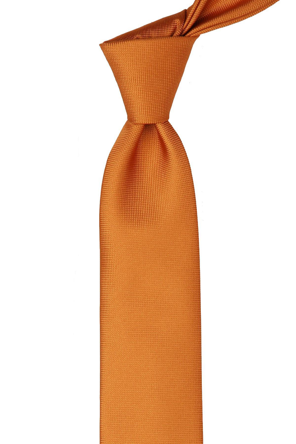 Koyu Sarı Nokta Desen Slim Kravat SK7595