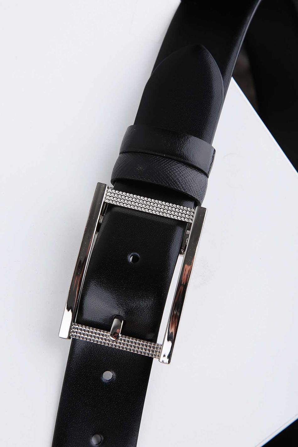 Kravatkolik Çift Taraflı Klasik Siyah Deri Kemer 1000S