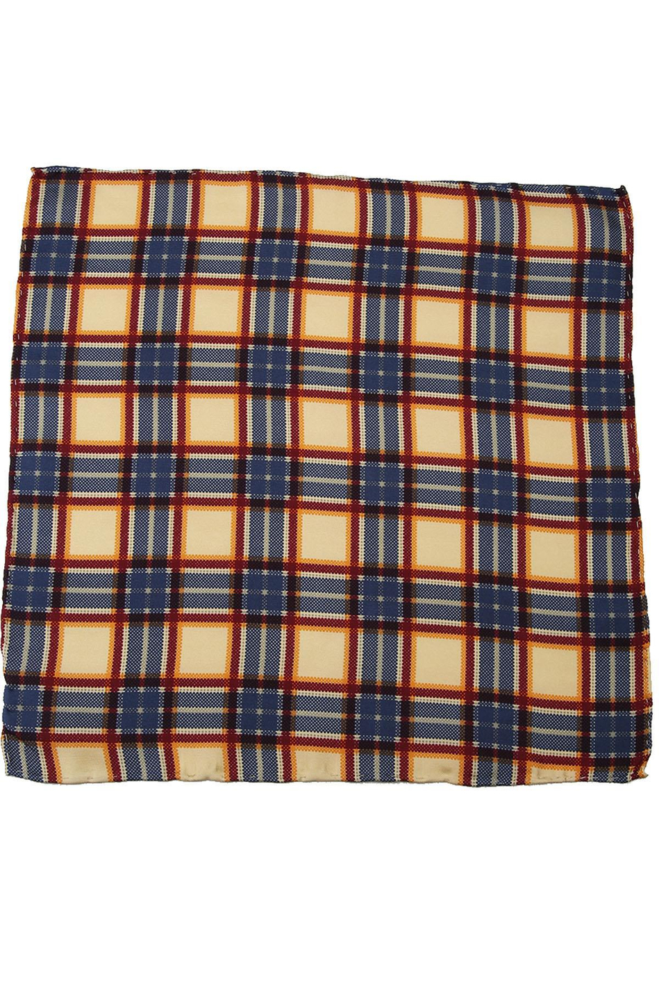 Krem Motif Baskılı İpek Mendil SPS417