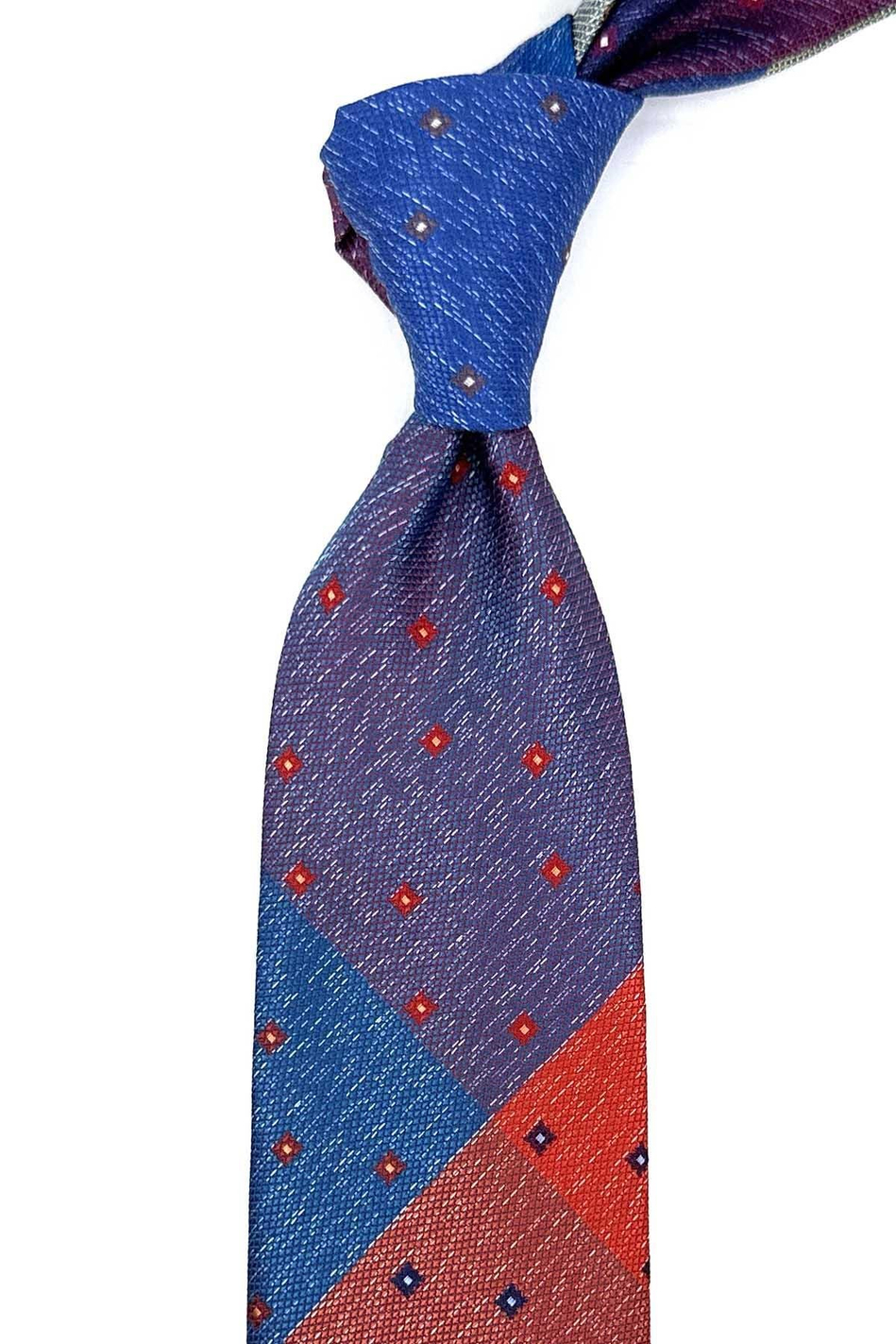 Küçük Desen Çok Renkli Patchwork Klasik Kravat KK12216