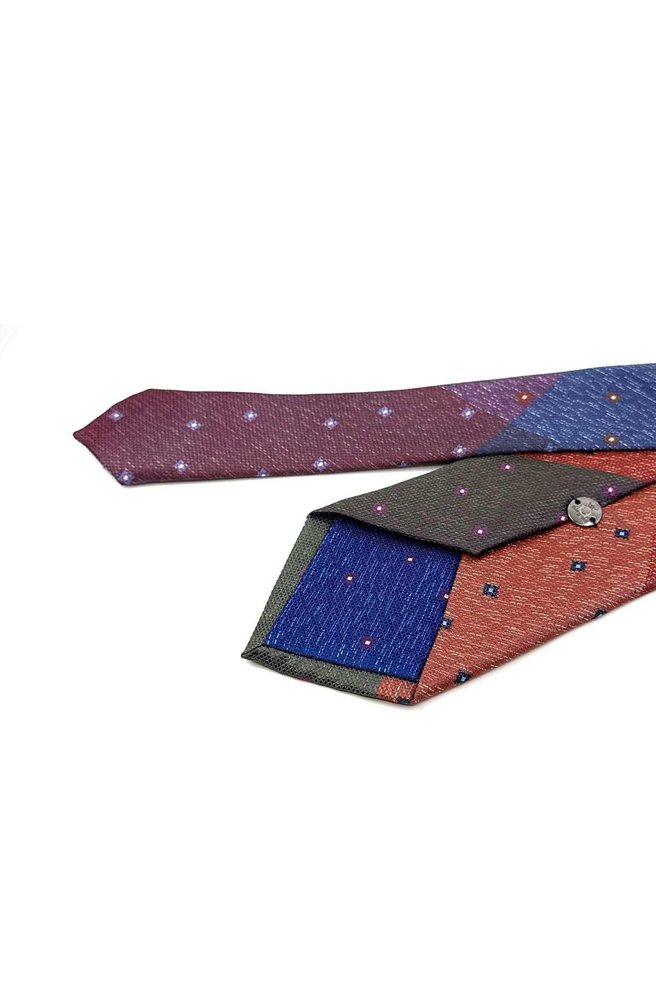 Küçük Desen Çok Renkli Patchwork Klasik Kravat KK12216