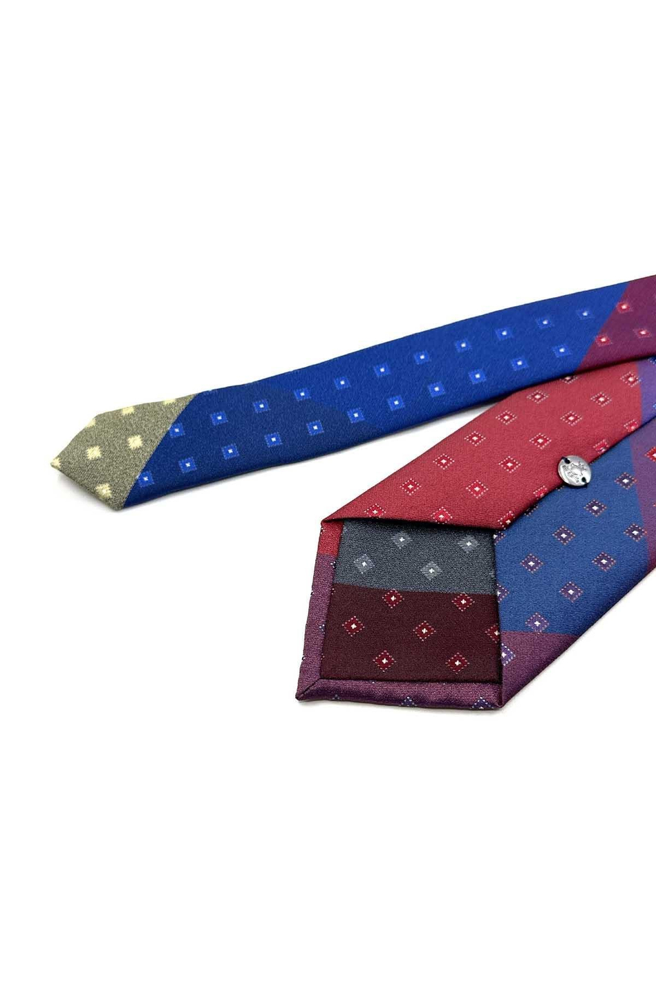 Küçük Desen Çok Renkli Patchwork Klasik Kravat KK13404