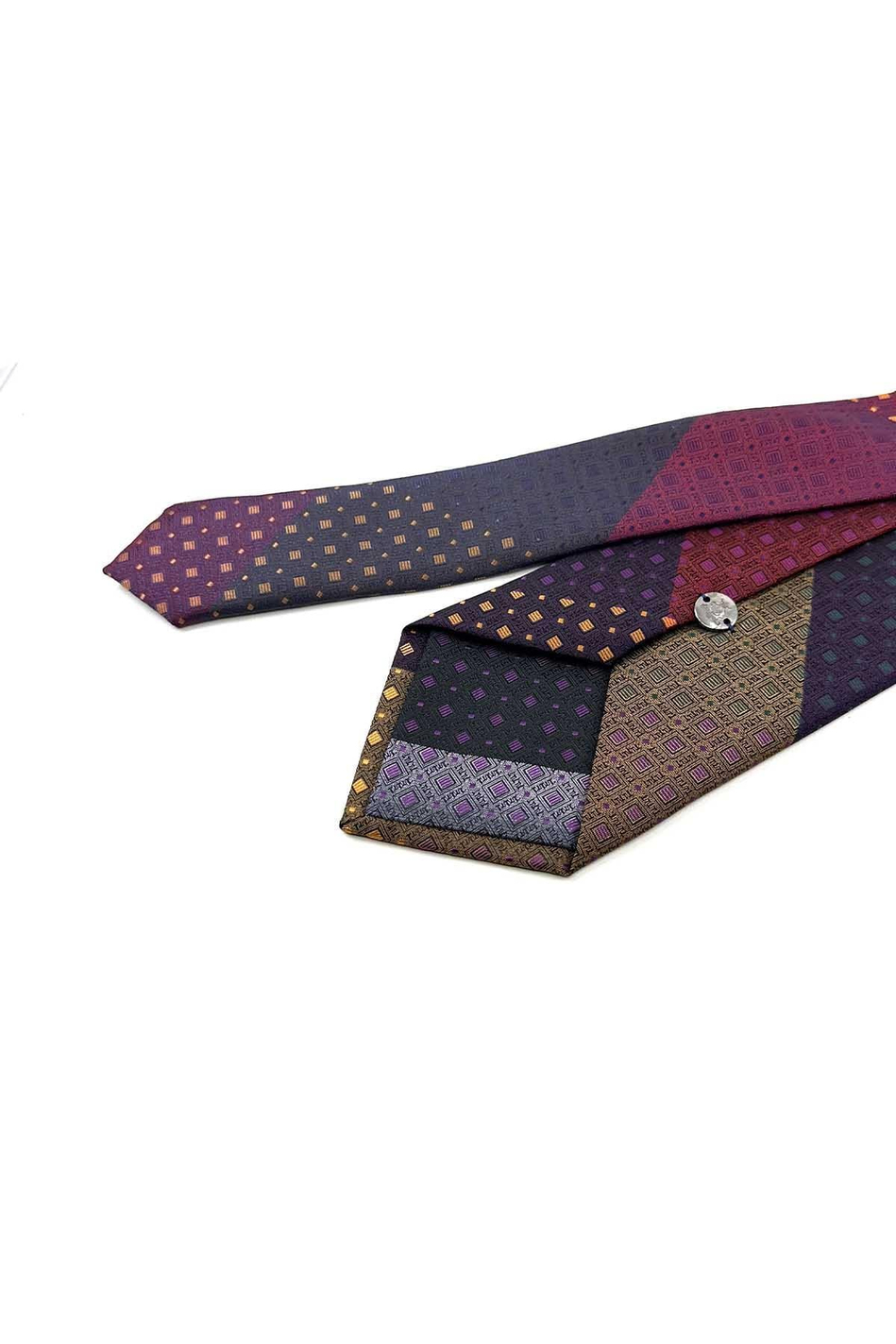 Küçük Desen Çok Renkli Patchwork Kravat KK13232